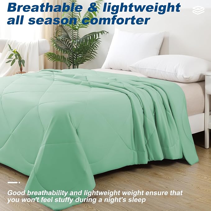 Cooling Comforter Twin Size, Double-Sided Cold Tech Fabric Quilted Bed - Image 8