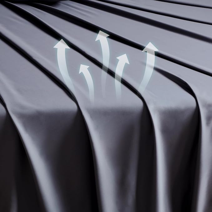 Bamboo Viscose Flat Sheets Only, Sateen Weave King Size Flat Sheet Only - Image 6