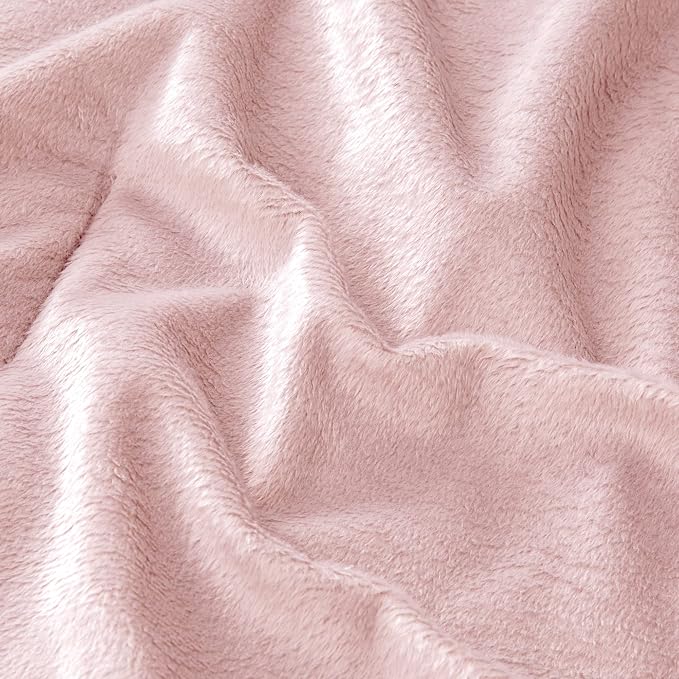 BEDELITE Fleece Twin Comforter Set -Super Soft & Warm Fluffy Pink Bedding - Image 9