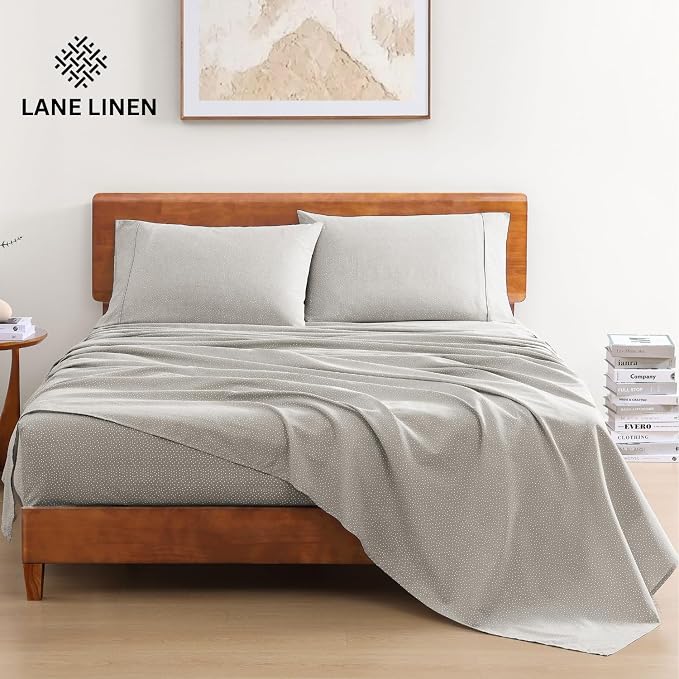 LANE LINEN 100% Organic Cotton Bed Sheets Extra Long Twin, Soft & Comfy Fully - Image 2