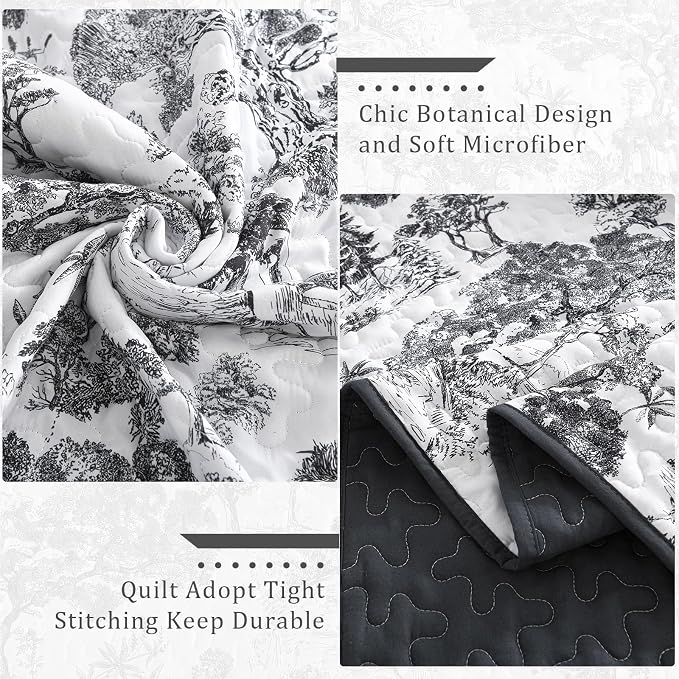 WONGS BEDDING Botanical Quilt Set King Size - Image 6