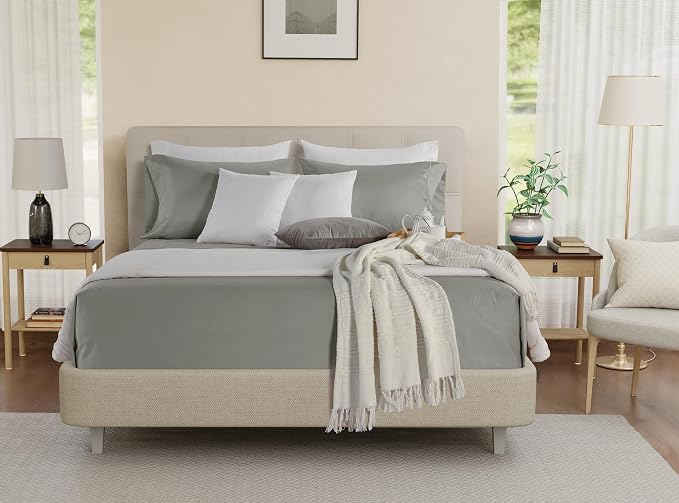 Egyptian Cotton Sheets Full Size Bed Set 15" Deep Pockets, 800TC Cotton Full - Image 7