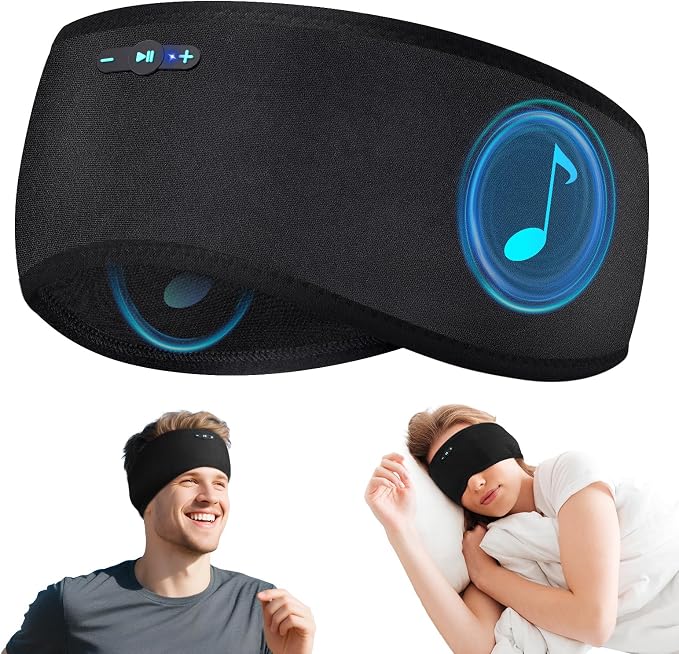 Sleep Headphones Bluetooth 6.0 Headband, 20Hr Headband Headphones by Veeniitosr