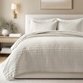 EVERGRACEHOME 100% Cotton Modern Lines Quilt Set King Size, Pre-Washed Soft by EVERGRACEHOME