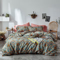 mixinni 3 Pieces Flower Duvet Cover Set 100% Natural Cotton Full Size Bedding by mixinni