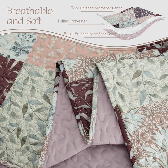 Exclusivo Mezcla Reversible Boho Quilts Queen Size - Image 4