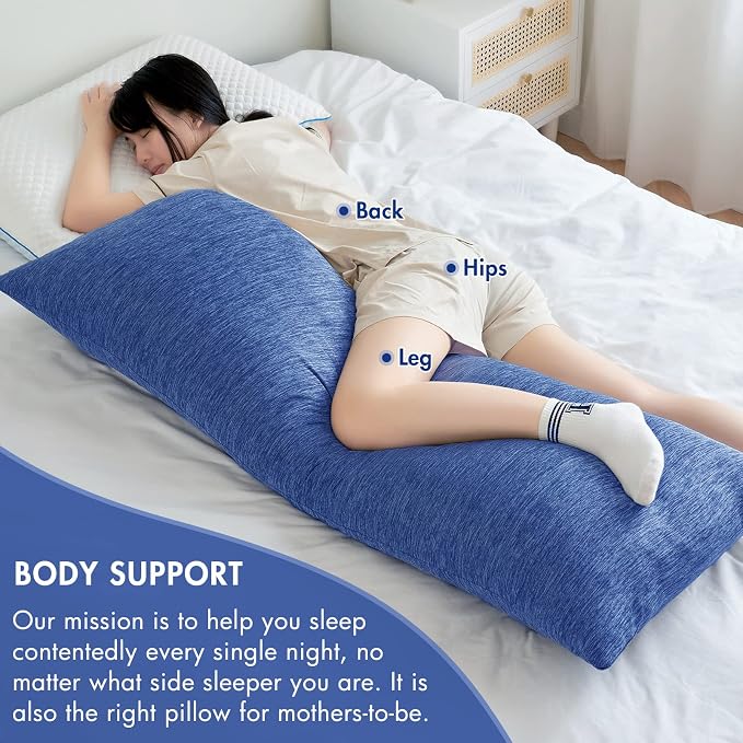 MIULEE Body Pillow for Adults Long Body Pillow for Side Sleeper Memory Foam - Image 6