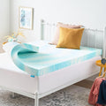 Linenspa 4 Inch Swirl Gel Memory Foam Mattress Topper, Twin Size – Cooling Gel by Linenspa
