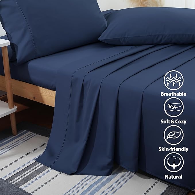 Flat Sheet Only Queen Size, 400 TC 100% Egyptian Cotton Flat Sheet - Image 2