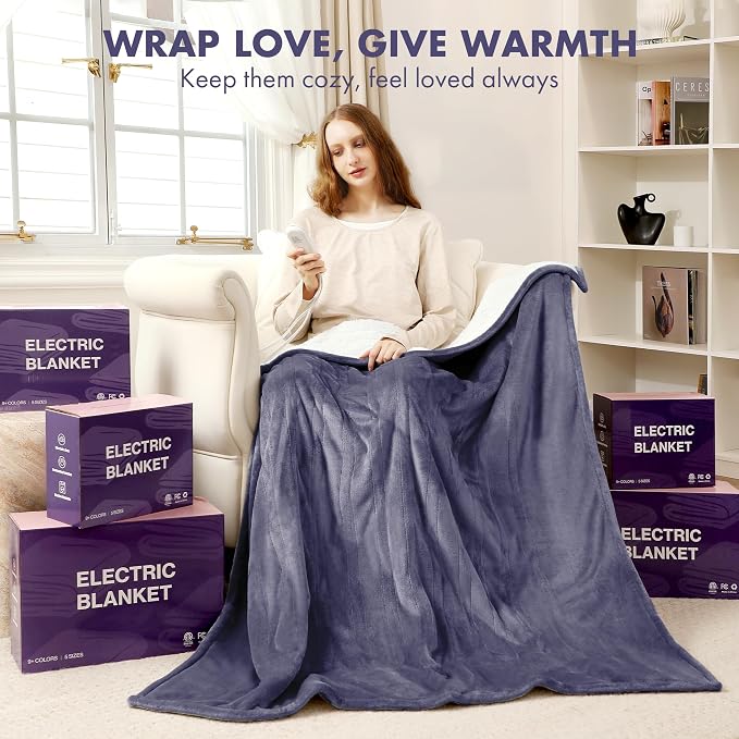 Heated Blanket Twin Size 62" x 84" - Image 8