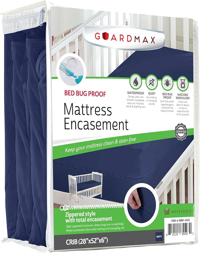 Guardmax Jersey Knitted Crib Size Zippered Mattress Encasement by Guardmax