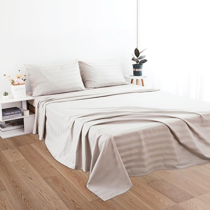 Cotton King Flat Sheet Only, 600 Thread Count 100% Egyptian Cotton Top Sheet - Image 6