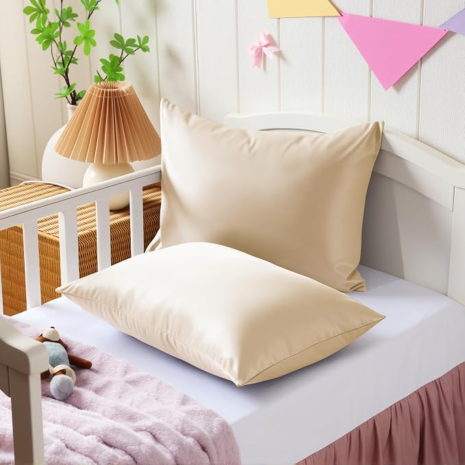 2 Pack Cooling Toddler Pillow Cases, Viscose Derived from Bamboo Small Pillow - Image 6