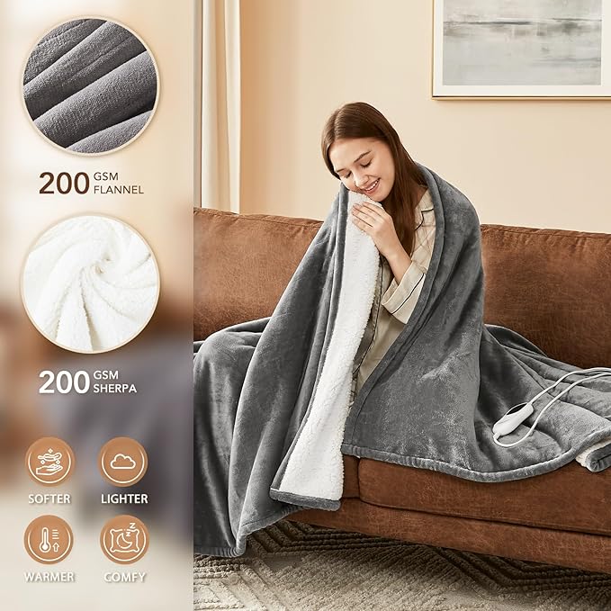 Homemate Electric Heated Blanket Full Size - Image 2