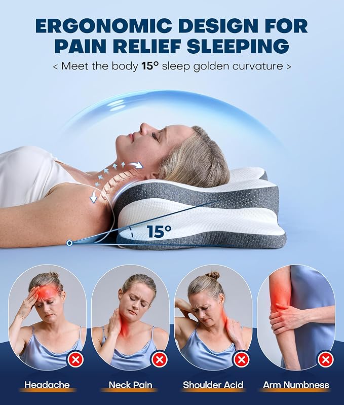 5X Pain Relief Cervical Neck Pillow - Image 3