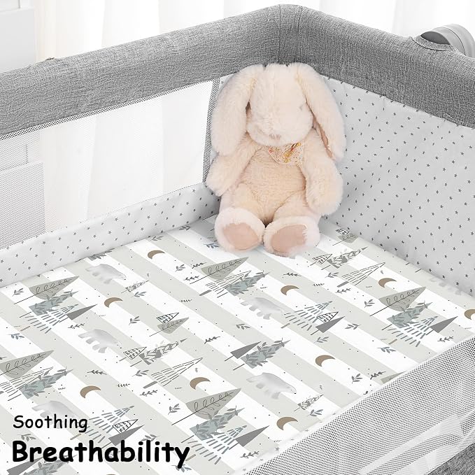 Yoofoss Bassinet Sheets for Baby, Baby Delight, Angelbliss, Soft Breathable - Image 6