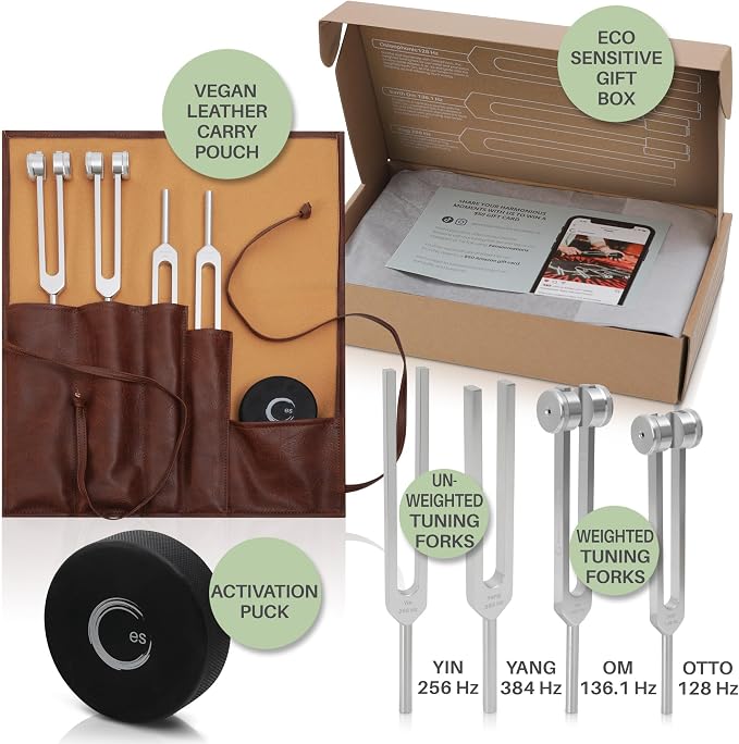 Resonance Tuning Fork for Healing Set – 128Hz, 384Hz for Stress Relief - Image 8