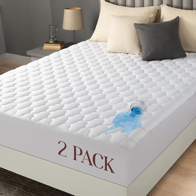 Utopia Bedding 2 Pack Waterproof Mattress Protector, Queen Mattress Pad by UTOPIABEDDING