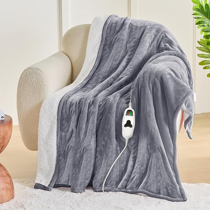 greenoak Heated Blanket Electric Throw 50"X60", Heating Blanket - Image 7