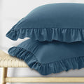 KKJIAF Ruffle Pillow Cases Standard Size Set of 2, Ruffled Pillow Covers by KKJIAF