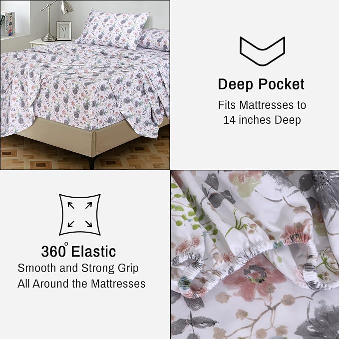 RUVANTI 100% Cotton Sheets – California King Percale Bedding, Cooling & - Image 6
