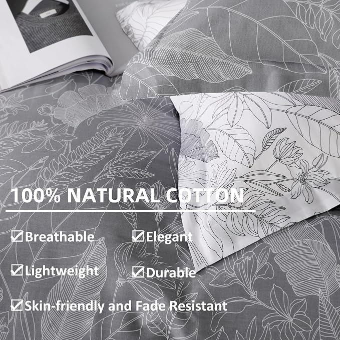 OAITE Duvet Cover Set, 100% Cotton Comforter Cover - Image 4