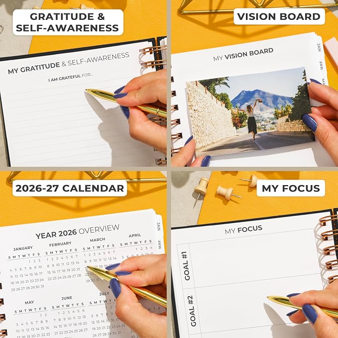 Clever Fox Dated Planner with Tabs 2026 – Weekly & Monthly Spiral Planner with - Image 6