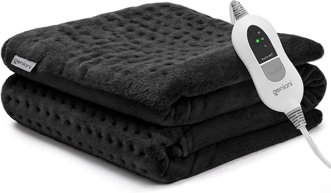 GENIANI Electric Heating Pad for Back Pain & Cramps Relief, Electric Throw by GENIANI