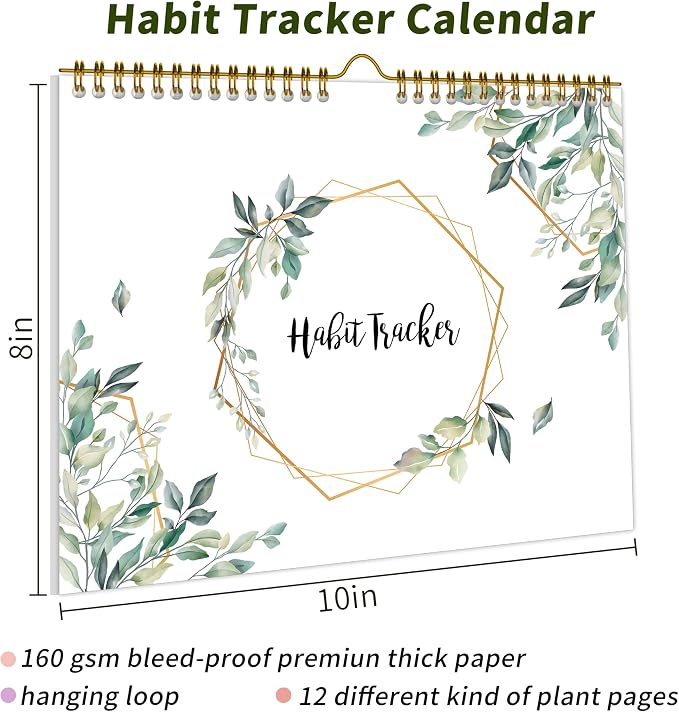 Habit Tracker Calendar，12 Monthly Habit Tracker Journal - Image 2