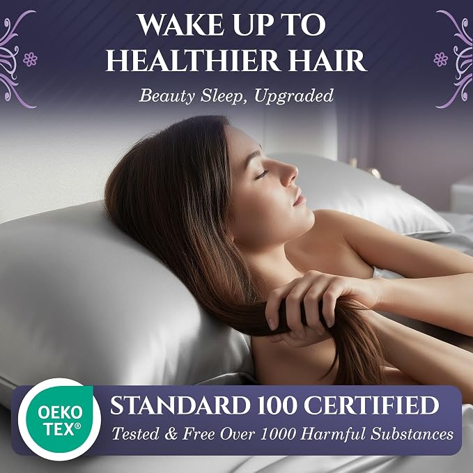DECOLURE 100% Pure Mulberry Silk Pillow Case Standard Size – Highest Grade 30 - Image 3
