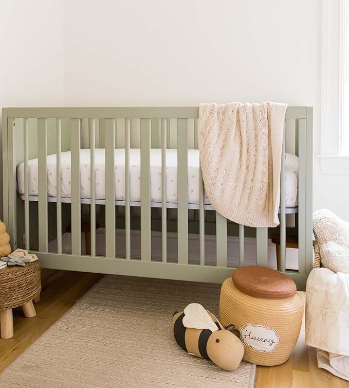Burt's Bees Baby Essential Organic Cotton Fitted Crib Sheet, Breathable - Image 4