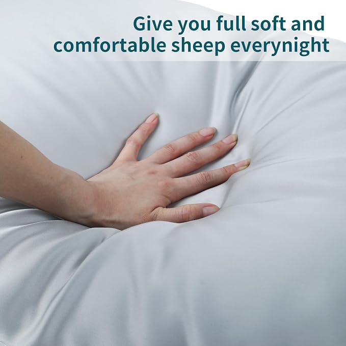 1 Pack Body Size Bamboo Viscose Zippered Pillow Case, 400 Thread Count Cooling - Image 5