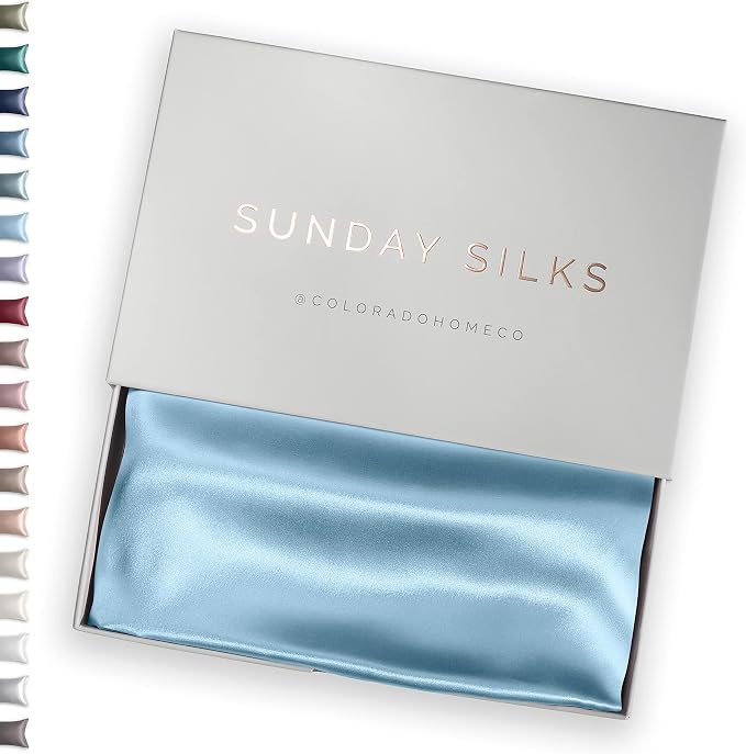SUNDAYSILKS™ Premium Silk Pillow Cases | 100% Mulberry Silk Pillowcase by ColoradoHomeCo