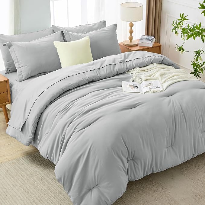 MUXHOMO 7 Pieces Full Comforter Set, Soft Bed in a Bag Full Size, All Season - Image 7