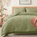 Zzlpp Full Comforter Set 7 Pieces, Army Green Tufted Bed in a Bag, All Season by ZZLPP