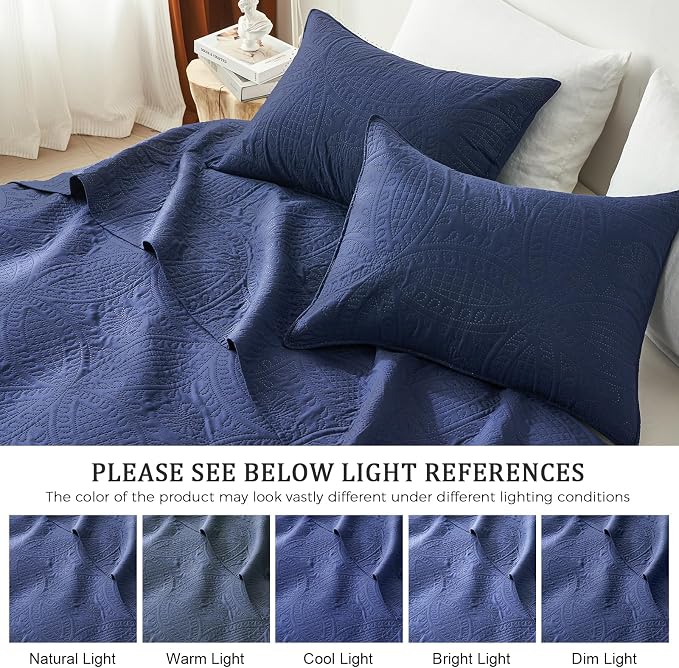 akkialla King Quilt Bedding Set, Lightweight Soft Bedspread Coverlet, Modern - Image 5