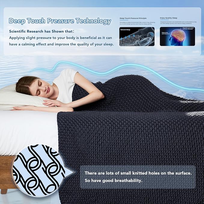 Topcee Knitted Weighted Blanket - Image 3