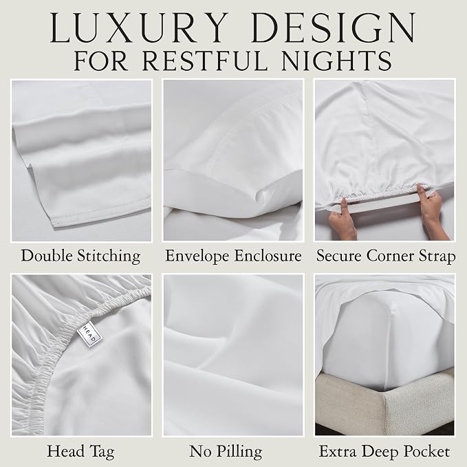 Karissa Mae Cooling Bamboo Viscose Queen Size Pillowcase Set | 100% FSC - Image 3