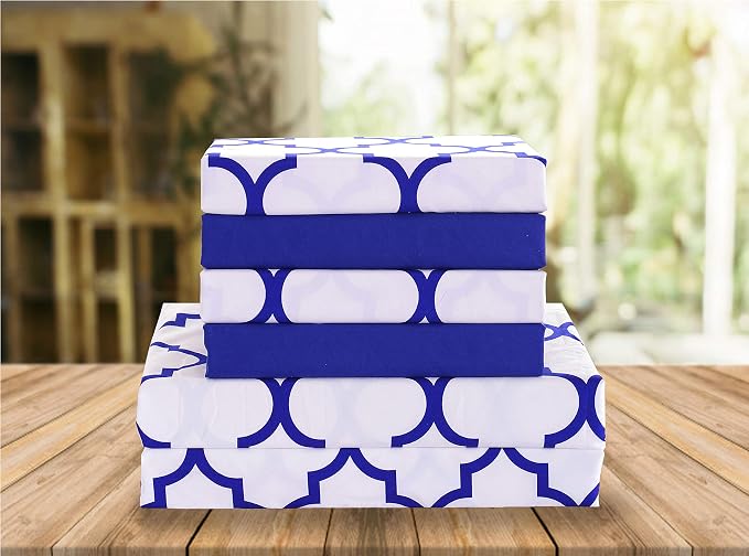 Elegant Comfort Luxury Soft Bed Sheets Quatrefoil Pattern by ELEGANTCOMFORT