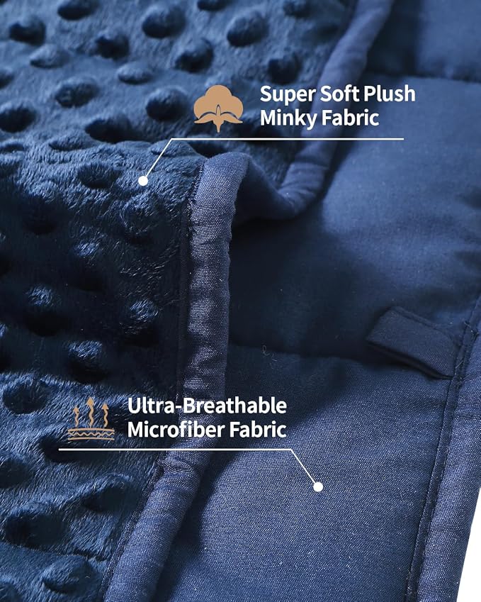 Mr. Sandman Weighted Blanket for Adults, Minky Heavy Blanket for Woman - Image 5