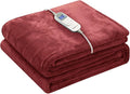Wapaneus Foot Pocket Heated Blanket Electric Throw by Wapaneus