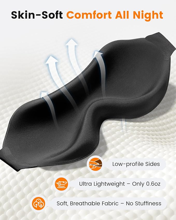 3 Pack Sleep Masks for Women & Men: True Blackout Eye Mask for Sleeping - Image 5