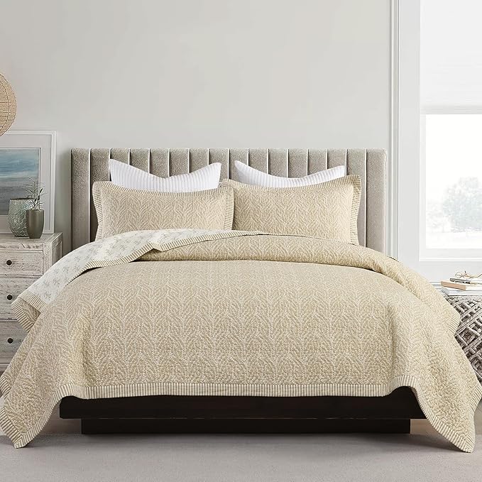 SahSahCasa Quilt Set King Size, 100% Cotton Quilt Bedding Set Bedspread - Image 4
