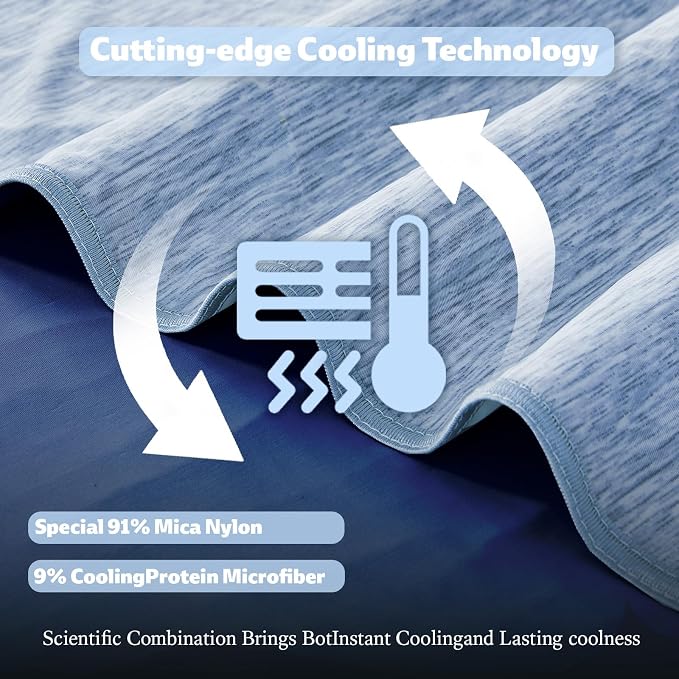 Cooling Blanket Throw Size, Cold Blanket Thin Lightweight Breathable Soft - Image 4