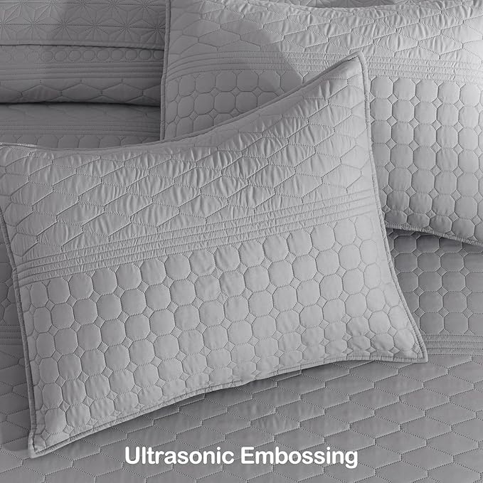 HORIMOTE HOME Grey King Size Quilt Set - Image 6
