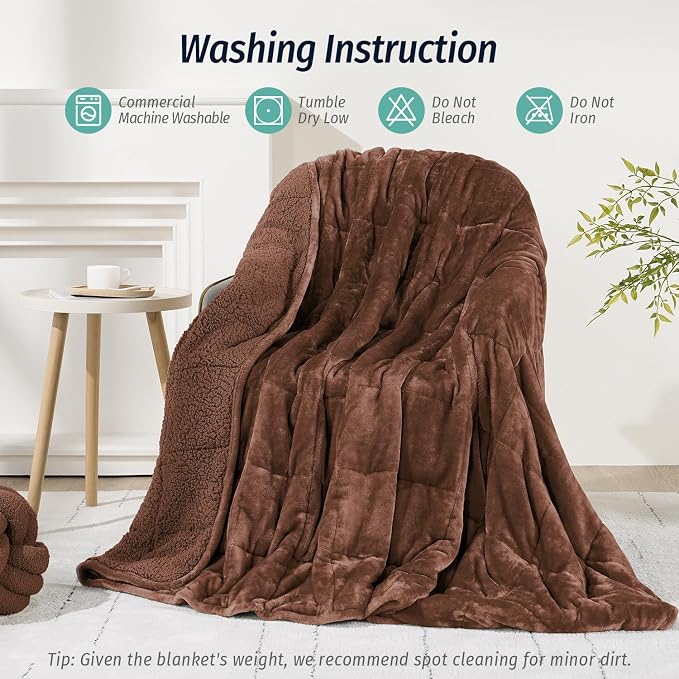 Wemore Sherpa Fleece Weighted Blanket - Image 6