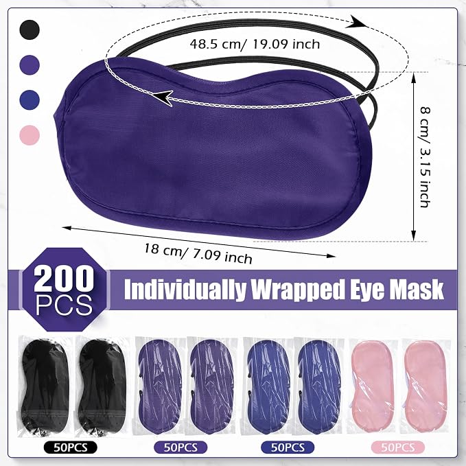 Tarpop 200 Pcs Eye Mask Sleeping Blindfold Eye Cover - Image 2