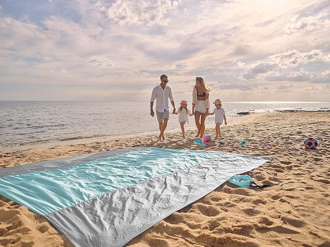 WEKAPO Beach Blanket Sandproof Waterproof, Extra Large Beach Mat, Oversized & - Image 8