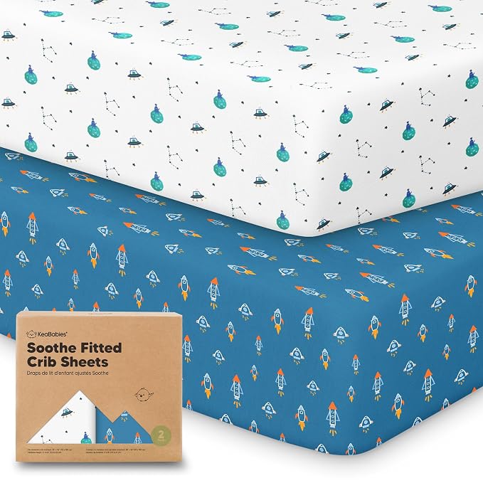 KeaBabies 2-Pack Organic Crib Sheets by KeaBabies