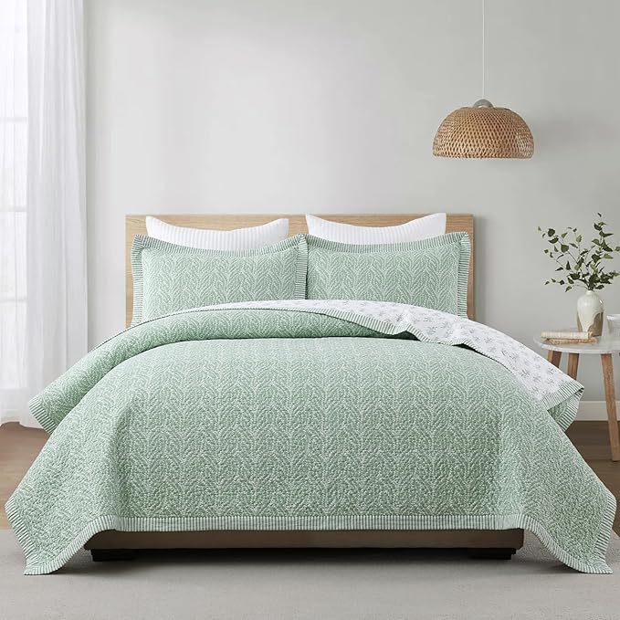 SahSahCasa Quilt Set King Size, 100% Cotton Quilt Bedding Set Bedspread - Image 3